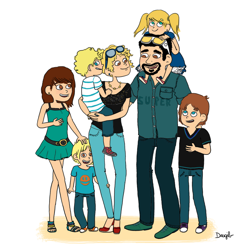 croix roussiens famille illustration