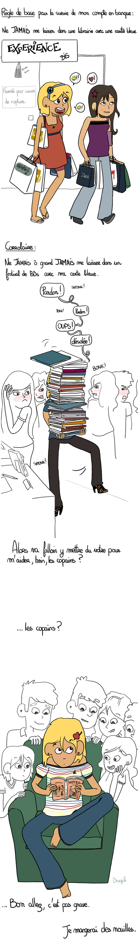 survie compte en banque librairie note boulet
